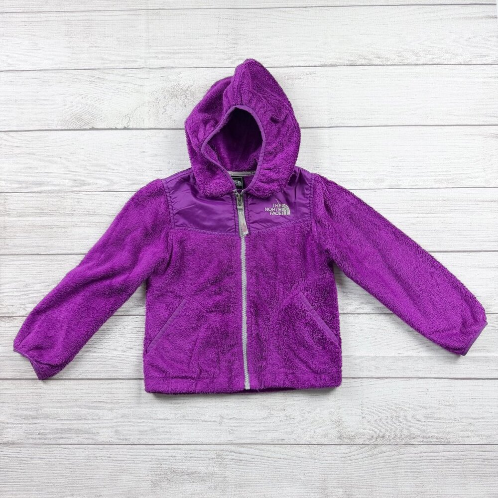 North Face Solid Fleece Hooded Jacket